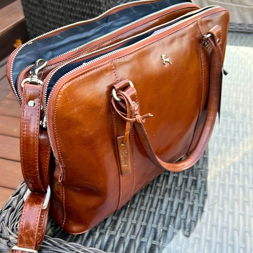 Leather Laptop Work Bag.